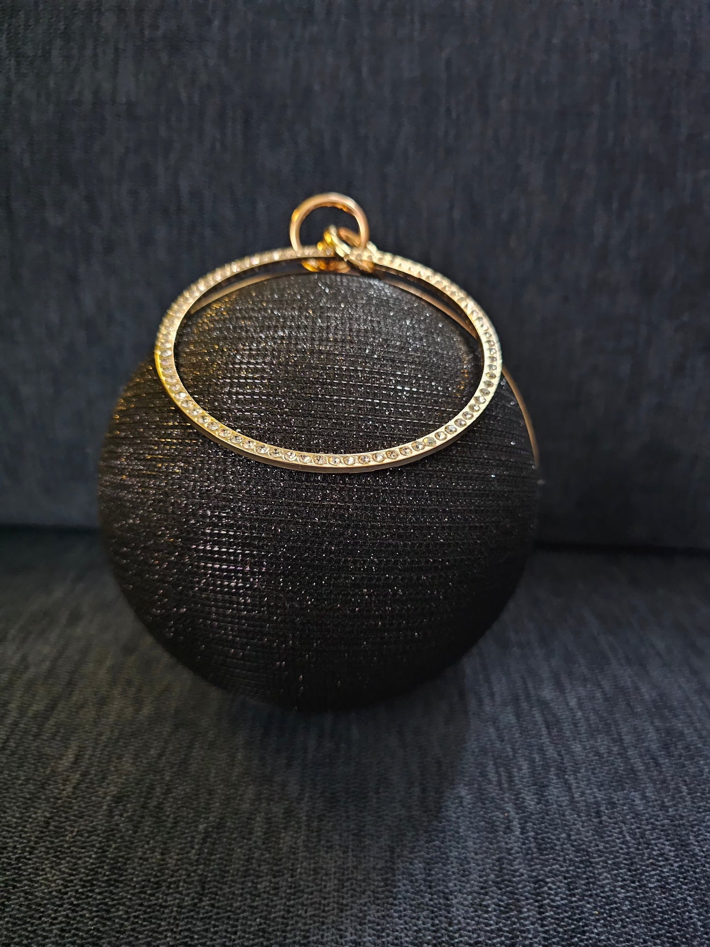 "Glamorous Onyx Spherical Clutch Purse"