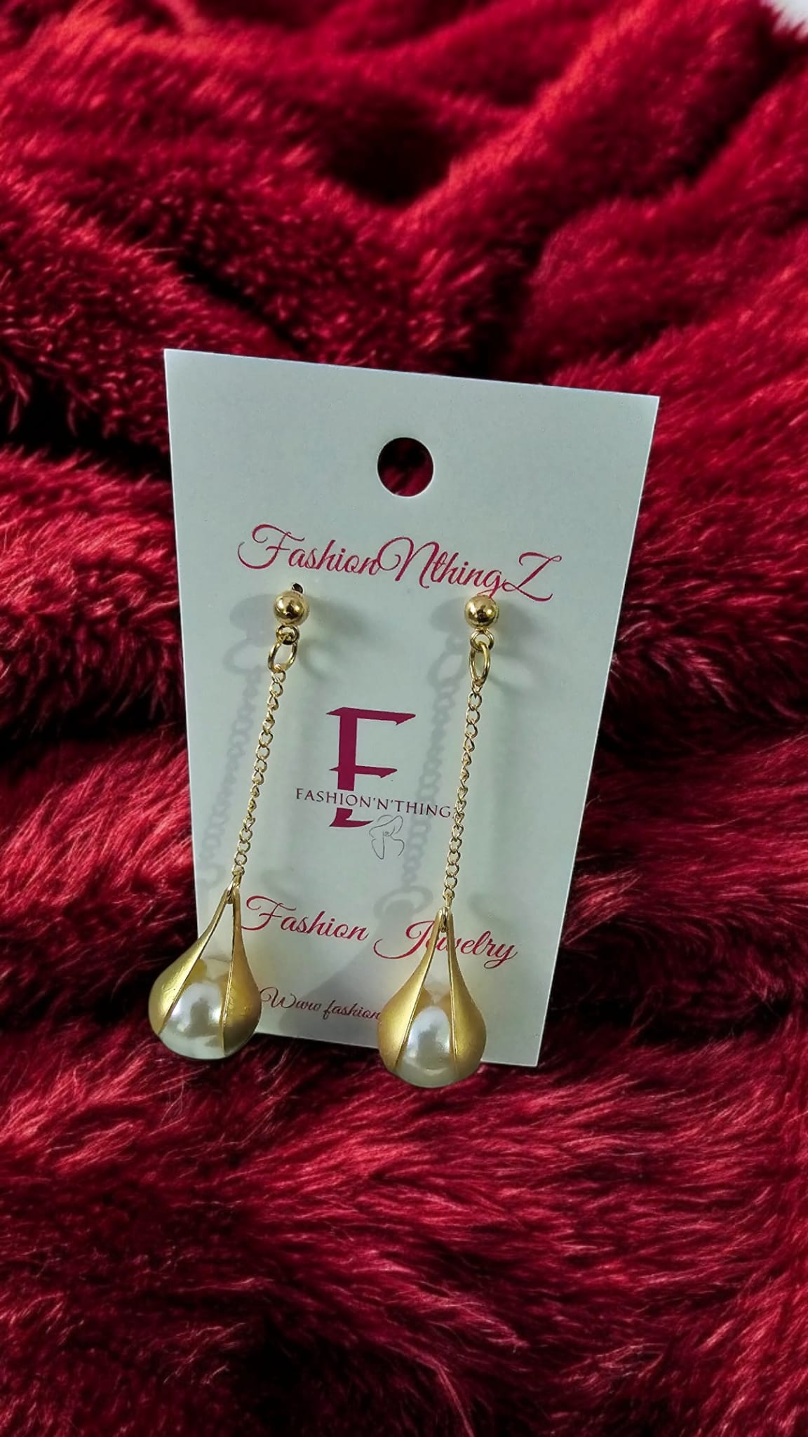 Golden Pearl Earrings
