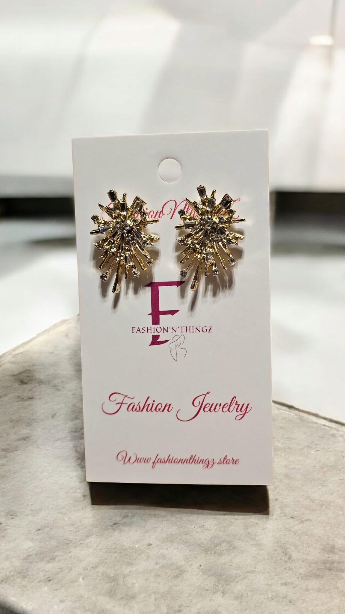 Golden Radiance Starburst Earrings