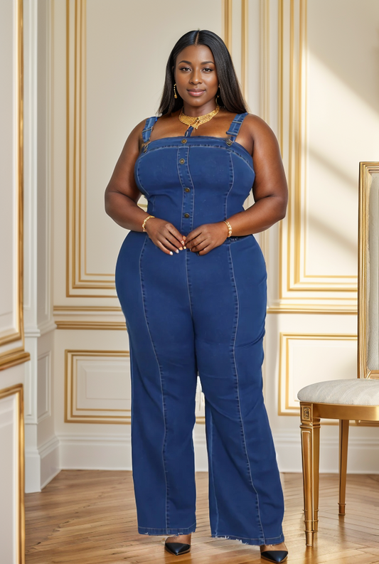 Indigo Chic Curvy Jumpsuit 